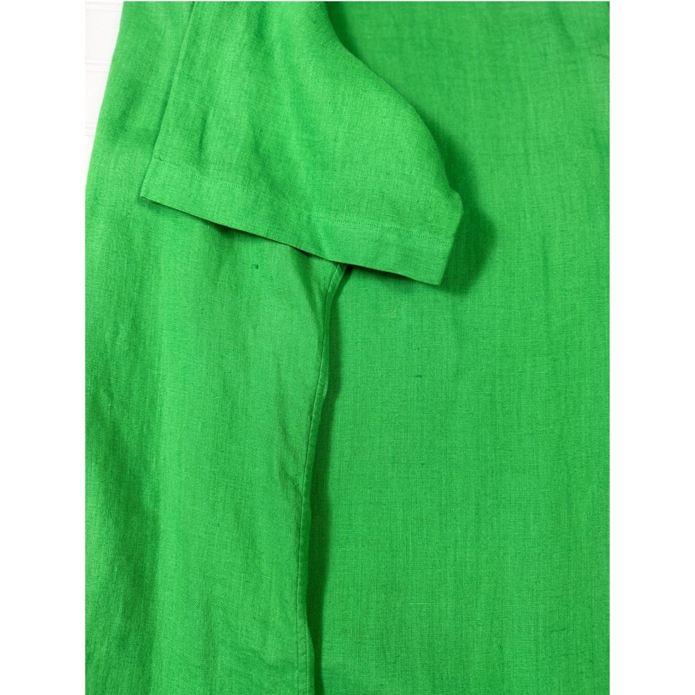 Ralph Lauren Linen Button Up Shirt Mens L Green Classic Fit Short Sleeve Resort - Picture 8 of 10